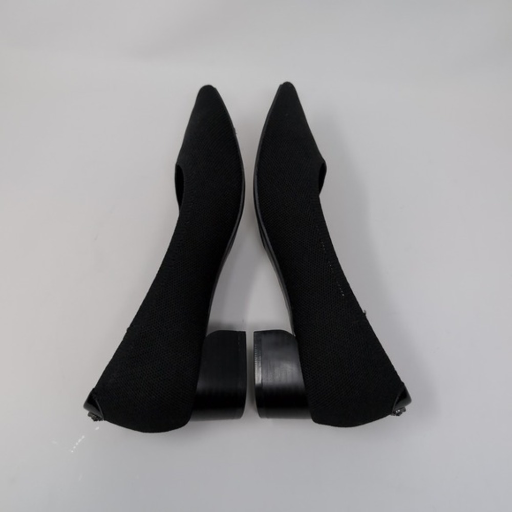 Anne Klein Pumps Black Knit Pointed Toe Block Heel Womens‎ Size 9 - Picture 5 of 8